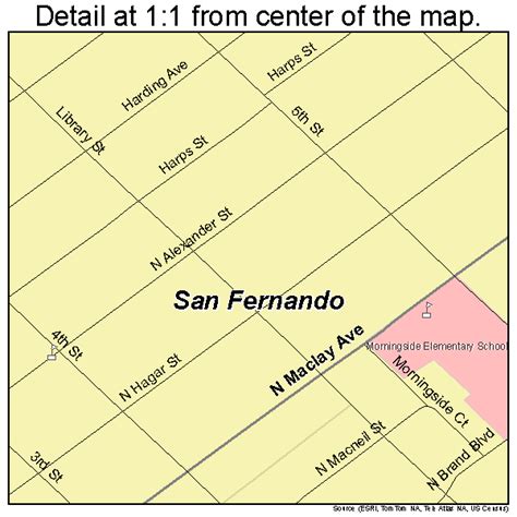 Detailed Road Map of San Fernando .